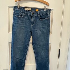 Pilcro and the Letterpress Dark Blue Skinny Jeans Anthropologie serif fit